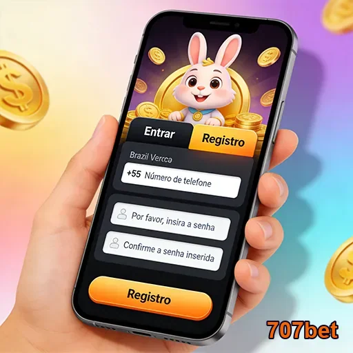 Usuário jogando em aplicativo 707bet com segurança